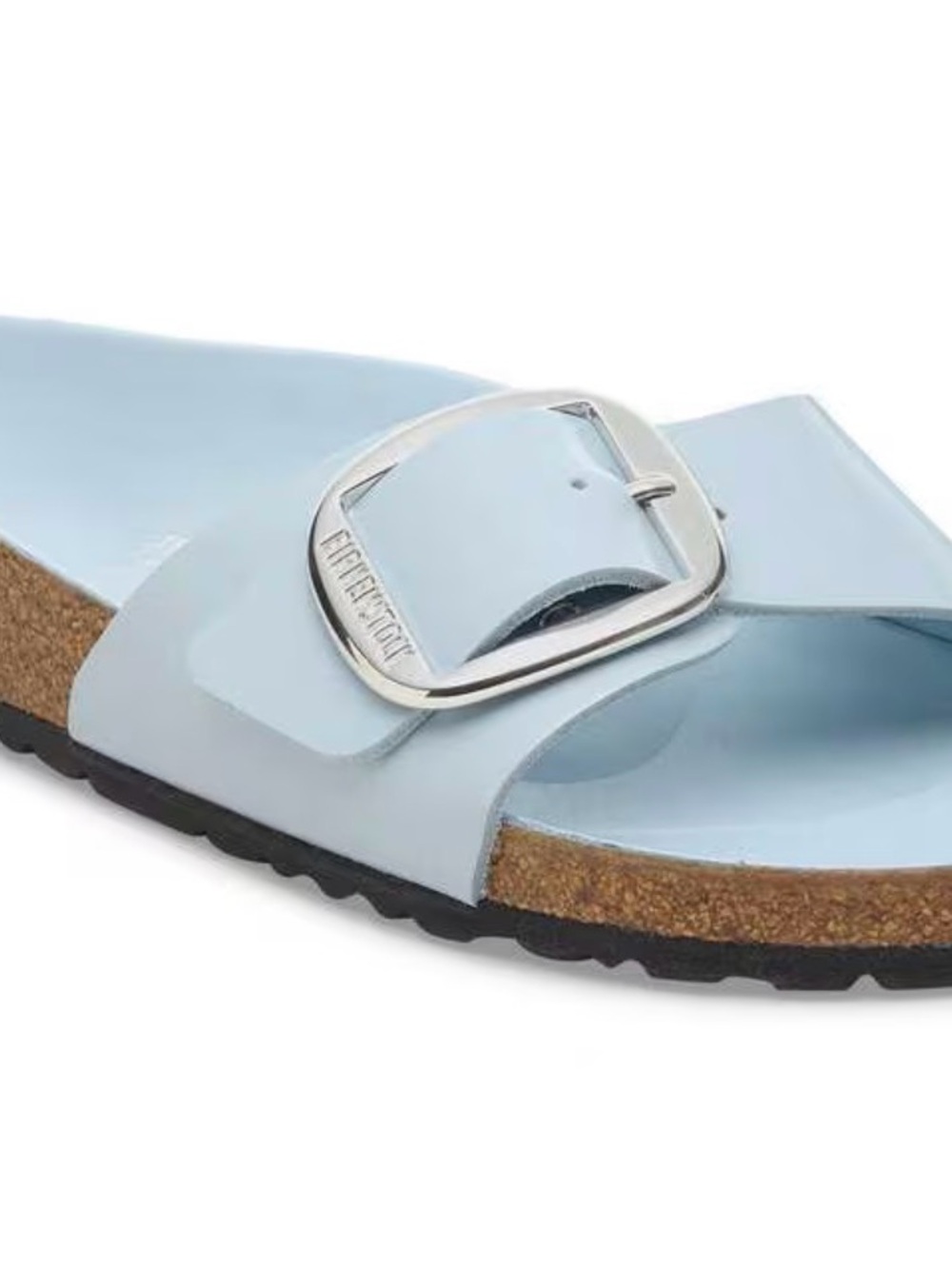 Birkenstock Wmns Light Blue Single Strap Sandal with Silver Buckle - Size 38 (7)